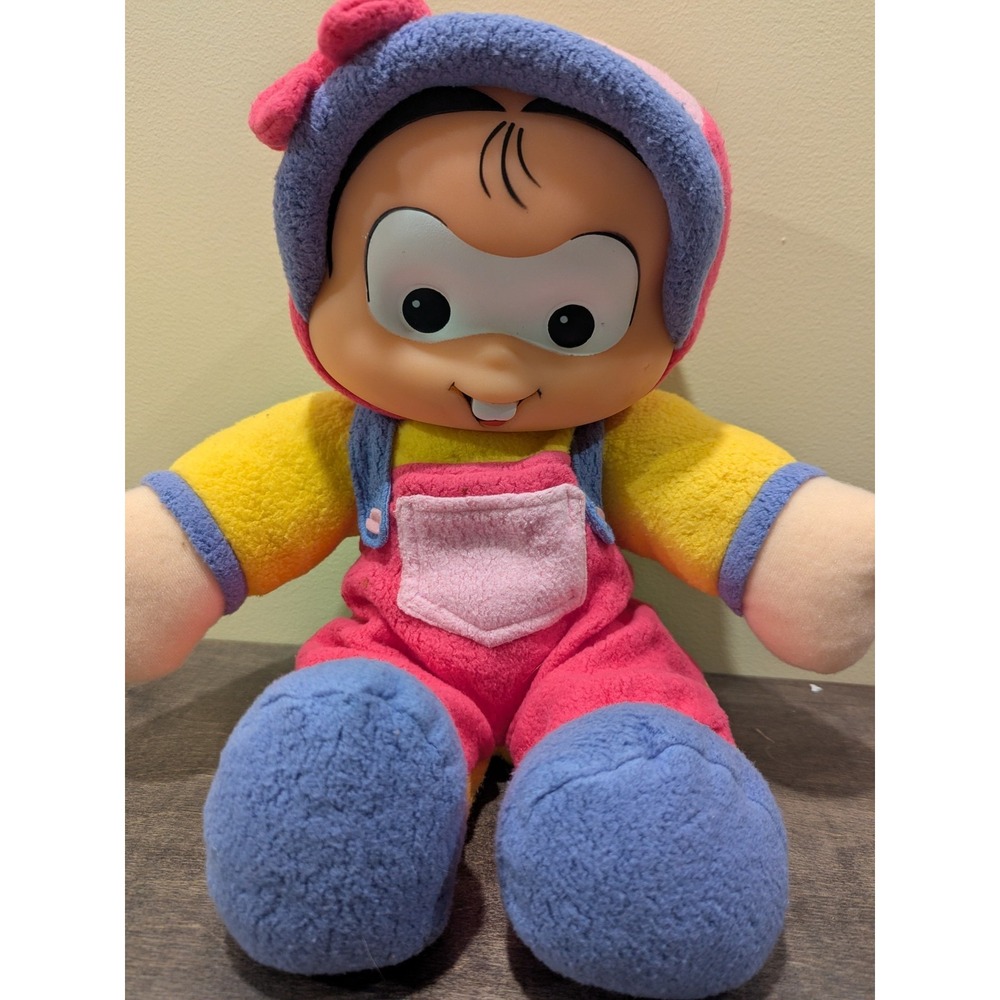 TURMA DA MONICA BRAZIL PLUSH multibrink DOLL 15" Vinyl Face Stuffed Toy Rare